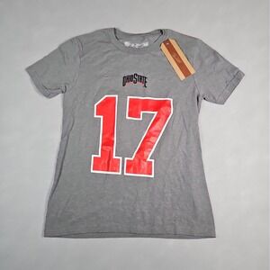 The Victory Ohio State Carnell Tate #17 Youth Gray T Shirt Size Small NWT